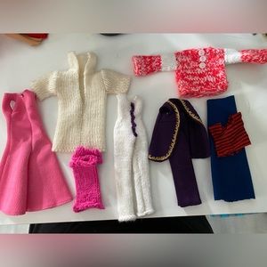 Vintage lot of handmade Barbie clothes